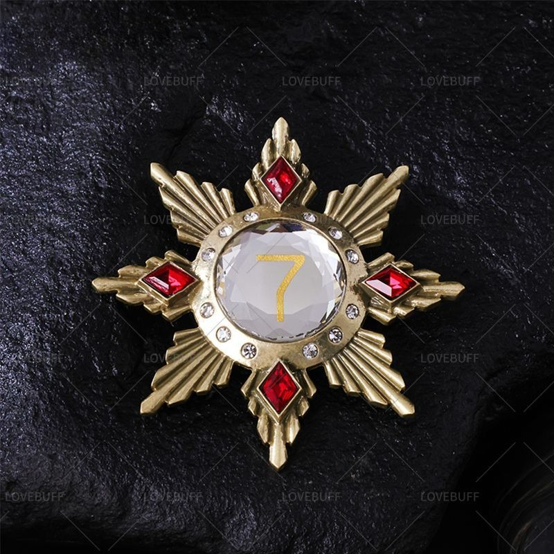 Collectible Vintage Brooches - Altın Yıldız Şekilli Numarası 7 Broş