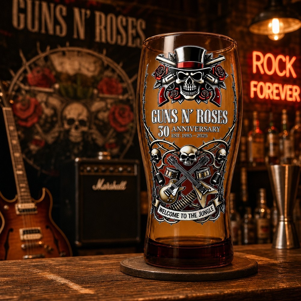 Vintage Collectible Glass - Guns N' Roses Anıt Bira Kupası