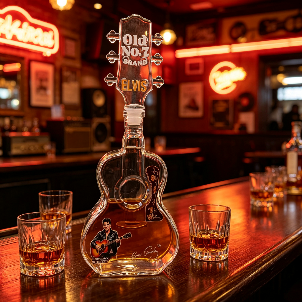 Elvis Presley Gitar Şekilli Ca - Vintage Collectible Glass incelemesi ve fiyatı